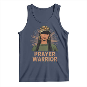 Black Prayer Warrior Tank Top Jesus God Christian Camo Girl TS02 Navy Print Your Wear