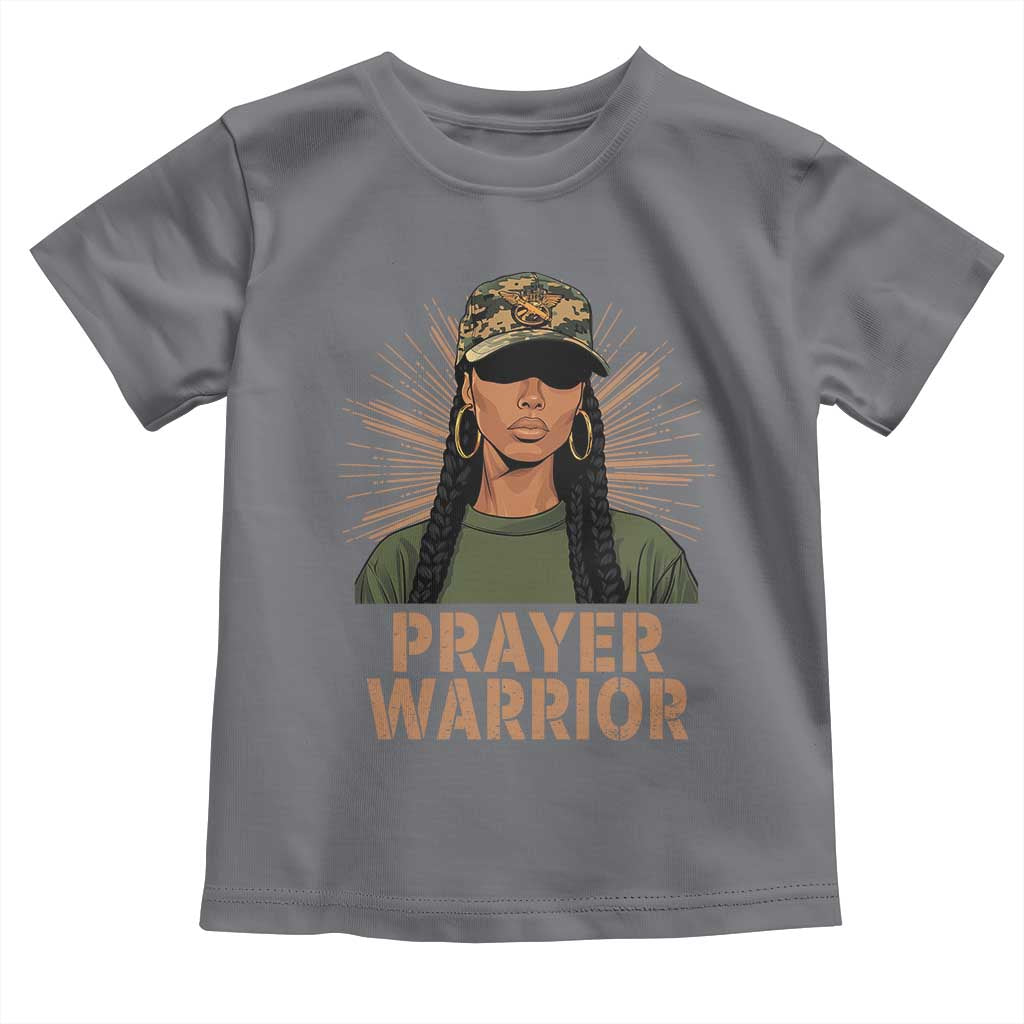 Black Prayer Warrior Toddler T Shirt Jesus God Christian Camo Girl TS02 Charcoal Print Your Wear