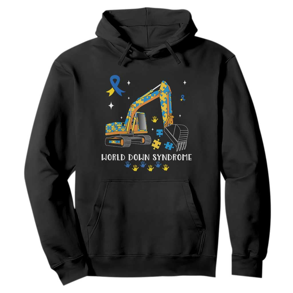 World Down Syndrome Awareness Day Bulldozer Hoodie TS02 Black Print Your Wear