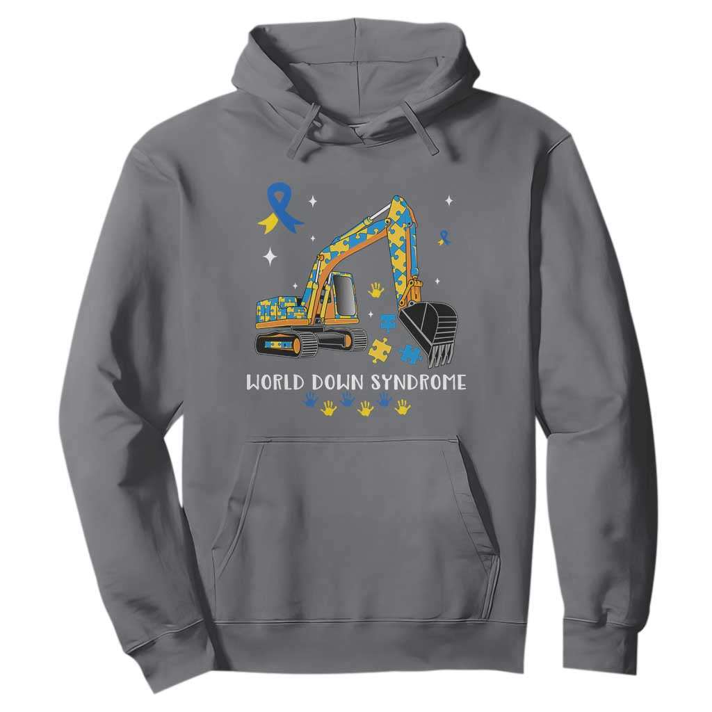 World Down Syndrome Awareness Day Bulldozer Hoodie TS02 Charcoal Print Your Wear