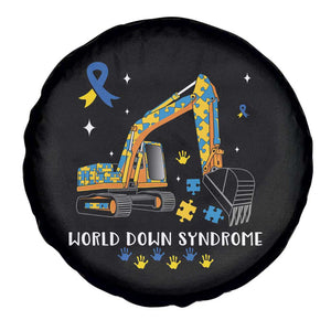 World Down Syndrome Awareness Day Bulldozer Spare Tire Cover TS02 Print Your Wear