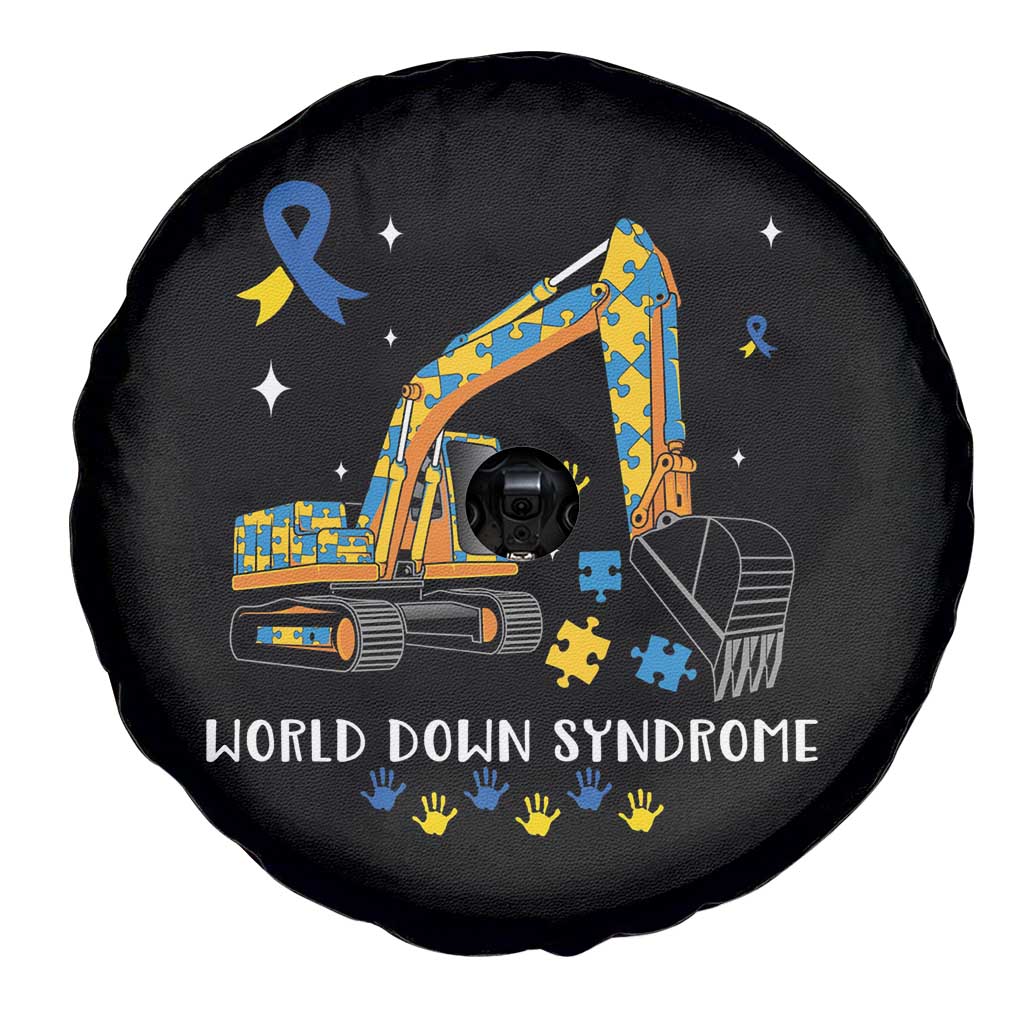 World Down Syndrome Awareness Day Bulldozer Spare Tire Cover TS02 Print Your Wear