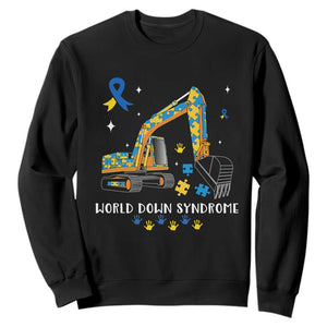 World Down Syndrome Awareness Day Bulldozer Sweatshirt TS02 Black Print Your Wear