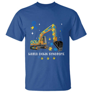 World Down Syndrome Awareness Day Bulldozer T Shirt TS02 Royal Blue Print Your Wear