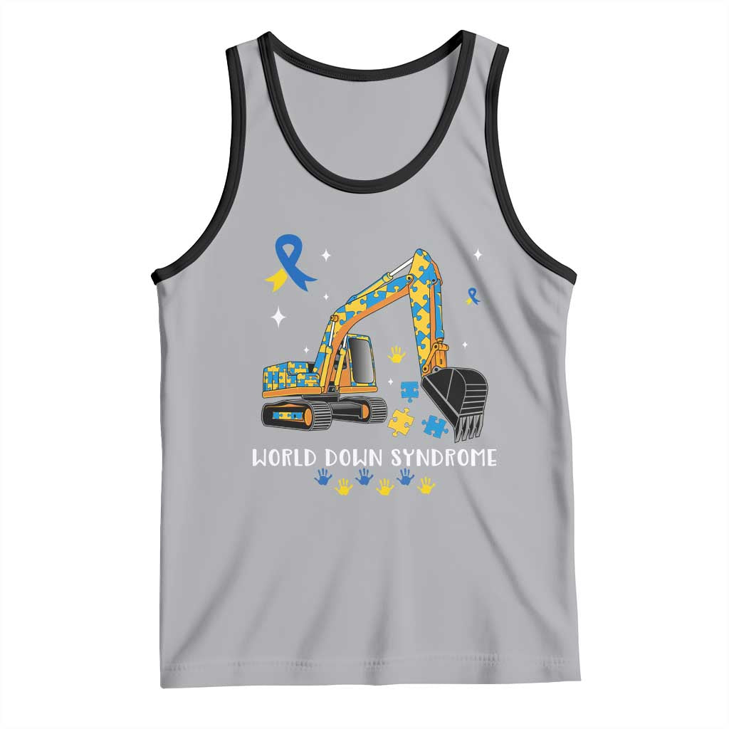 World Down Syndrome Awareness Day Bulldozer Tank Top TS02 Athletic Heather Black Print Your Wear