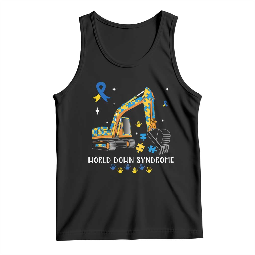 World Down Syndrome Awareness Day Bulldozer Tank Top TS02 Black Print Your Wear