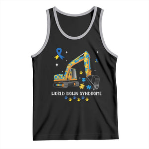 World Down Syndrome Awareness Day Bulldozer Tank Top TS02 Black Athletic Heather Print Your Wear