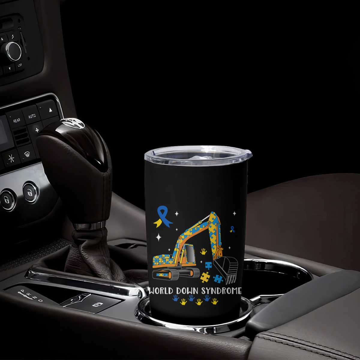 World Down Syndrome Awareness Day Bulldozer Tumbler Cup TS02 Print Your Wear