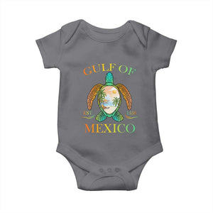 Gulf Of USA Est 2025 Baby Onesie Funny Turtle Beach Vibe TS02 Charcoal Print Your Wear