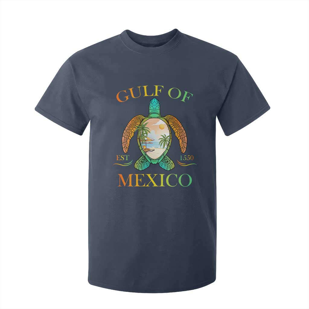 Gulf Of USA Est 2025 T Shirt For Kid Funny Turtle Beach Vibe TS02 Navy Print Your Wear