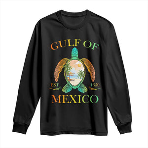Gulf Of USA Est 2025 Long Sleeve Shirt Funny Turtle Beach Vibe TS02 Black Print Your Wear