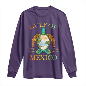 Gulf Of USA Est 2025 Long Sleeve Shirt Funny Turtle Beach Vibe TS02 Purple Print Your Wear