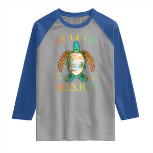 Gulf Of USA Est 2025 Raglan Shirt Funny Turtle Beach Vibe TS02 Sport Gray Royal Print Your Wear