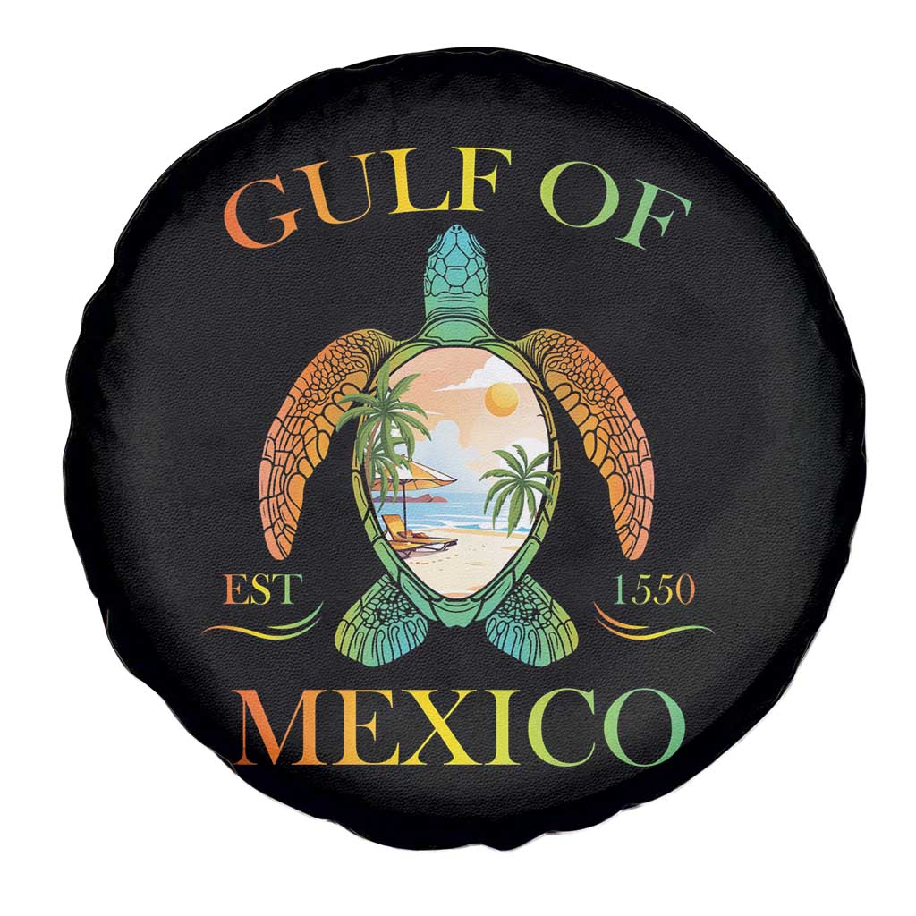 Gulf Of USA Est 2025 Spare Tire Cover Funny Turtle Beach Vibe TS02 Print Your Wear