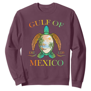 Gulf Of USA Est 2025 Sweatshirt Funny Turtle Beach Vibe TS02 Maroon Print Your Wear