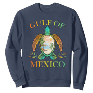 Gulf Of USA Est 2025 Sweatshirt Funny Turtle Beach Vibe TS02 Navy Print Your Wear