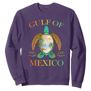 Gulf Of USA Est 2025 Sweatshirt Funny Turtle Beach Vibe TS02 Purple Print Your Wear