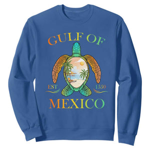 Gulf Of USA Est 2025 Sweatshirt Funny Turtle Beach Vibe TS02 Royal Blue Print Your Wear