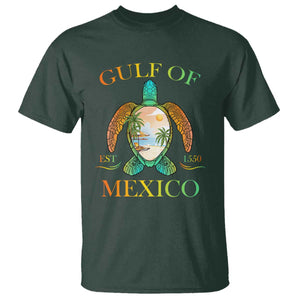 Gulf Of USA Est 2025 T Shirt Funny Turtle Beach Vibe TS02 Dark Forest Green Print Your Wear