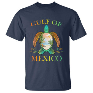 Gulf Of USA Est 2025 T Shirt Funny Turtle Beach Vibe TS02 Navy Print Your Wear