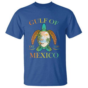 Gulf Of USA Est 2025 T Shirt Funny Turtle Beach Vibe TS02 Royal Blue Print Your Wear