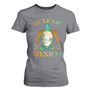 Gulf Of USA Est 2025 T Shirt For Women Funny Turtle Beach Vibe TS02 Charcoal Print Your Wear