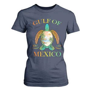 Gulf Of USA Est 2025 T Shirt For Women Funny Turtle Beach Vibe TS02 Navy Print Your Wear