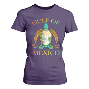Gulf Of USA Est 2025 T Shirt For Women Funny Turtle Beach Vibe TS02 Purple Print Your Wear