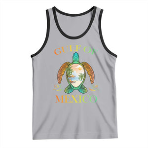 Gulf Of USA Est 2025 Tank Top Funny Turtle Beach Vibe TS02 Athletic Heather Black Print Your Wear