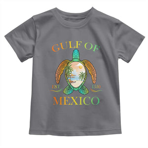Gulf Of USA Est 2025 Toddler T Shirt Funny Turtle Beach Vibe TS02 Charcoal Print Your Wear