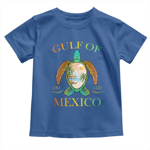 Gulf Of USA Est 2025 Toddler T Shirt Funny Turtle Beach Vibe TS02 Royal Blue Print Your Wear