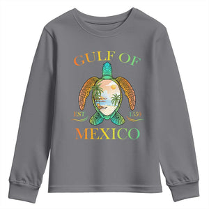 Gulf Of USA Est 2025 Youth Sweatshirt Funny Turtle Beach Vibe TS02 Charcoal Print Your Wear