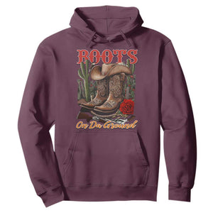 Boots On The Ground Hoodie Cowgirl Line Dance Western Cowboy TS02 Maroon Print Your Wear