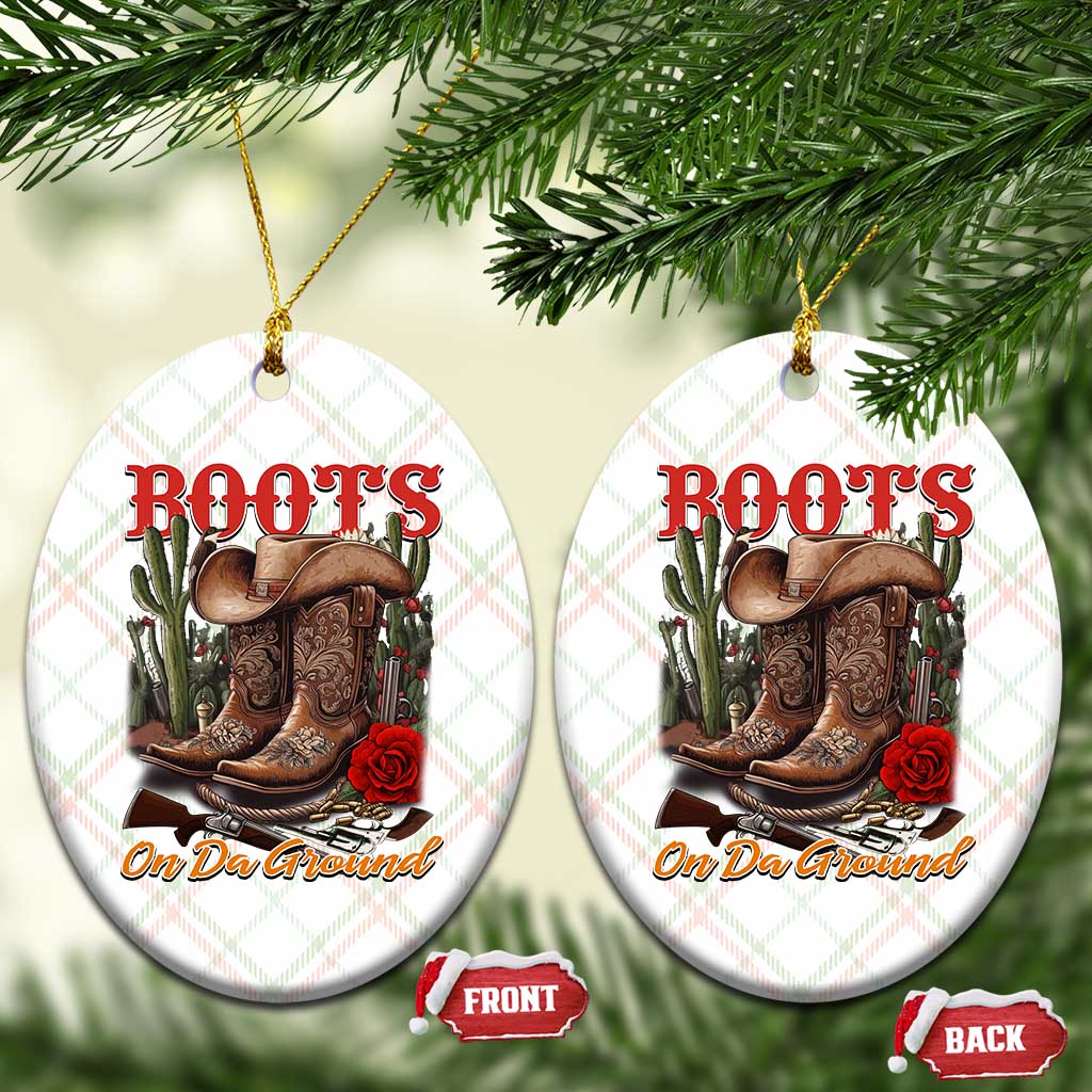 Boots On The Ground Ceramic Ornament Cowgirl Line Dance Western Cowboy TS02 Print Your Wear
