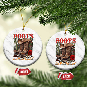 Boots On The Ground Ceramic Ornament Cowgirl Line Dance Western Cowboy TS02 1pc White Marble Print Your Wear