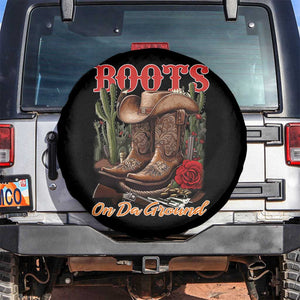 Boots On The Ground Spare Tire Cover Cowgirl Line Dance Western Cowboy TS02 No hole Black Print Your Wear