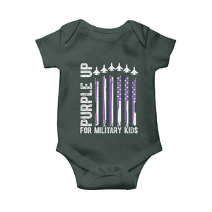 Purple Up For Military Kids Baby Onesie American Flag Air Force Military Child Month TS02 Print Your Wear