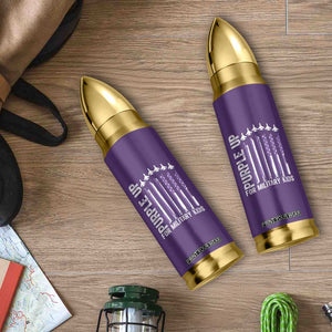 Purple Up For Military Kids Bullet Tumbler American Flag Air Force Military Child Month TS02 Print Your Wear