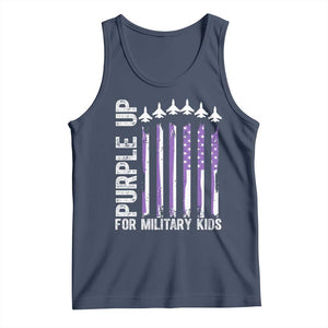 Purple Up For Military Kids Tank Top American Flag Air Force Military Child Month TS02 Navy Print Your Wear