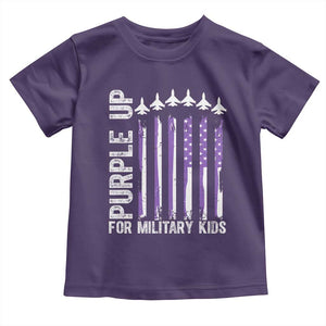 Purple Up For Military Kids Toddler T Shirt American Flag Air Force Military Child Month TS02 Purple Print Your Wear