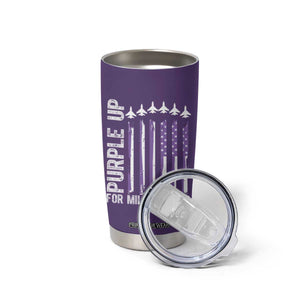 Purple Up For Military Kids Tumbler Cup American Flag Air Force Military Child Month TS02 Print Your Wear