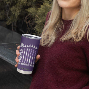 Purple Up For Military Kids Tumbler Cup American Flag Air Force Military Child Month TS02 Print Your Wear