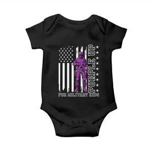 Purple Up For Military Kids Baby Onesie Military Child Month TS02 Black Print Your Wear