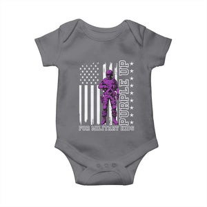 Purple Up For Military Kids Baby Onesie Military Child Month TS02 Charcoal Print Your Wear