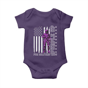 Purple Up For Military Kids Baby Onesie Military Child Month TS02 Purple Print Your Wear