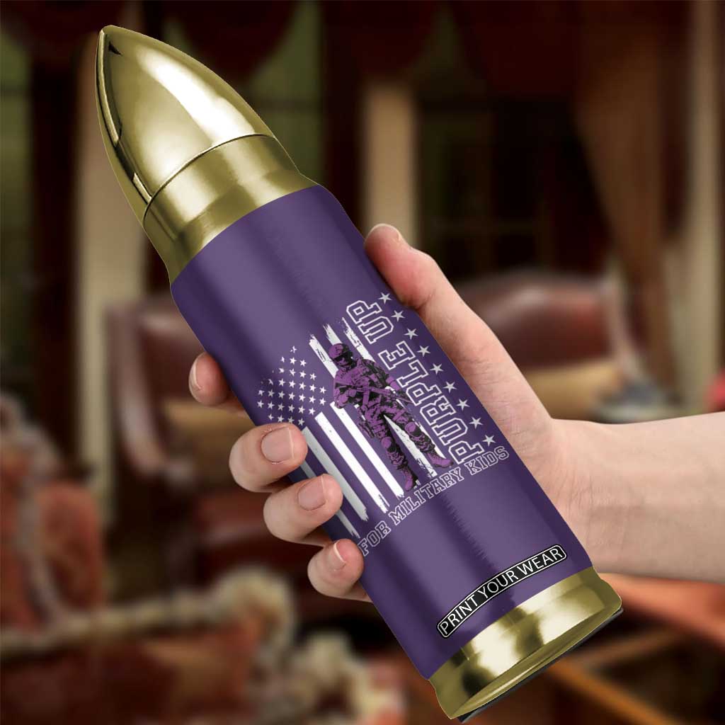Purple Up For Military Kids Bullet Tumbler Military Child Month TS02 Print Your Wear