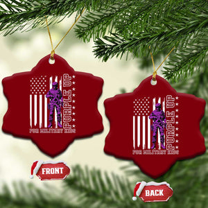 Purple Up For Military Kids Ceramic Ornament Military Child Month TS02 Print Your Wear
