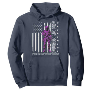 Purple Up For Military Kids Hoodie Military Child Month TS02 Navy Print Your Wear