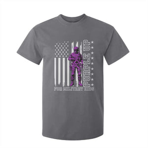 Purple Up For Military Kids T Shirt For Kid Military Child Month TS02 Charcoal Print Your Wear