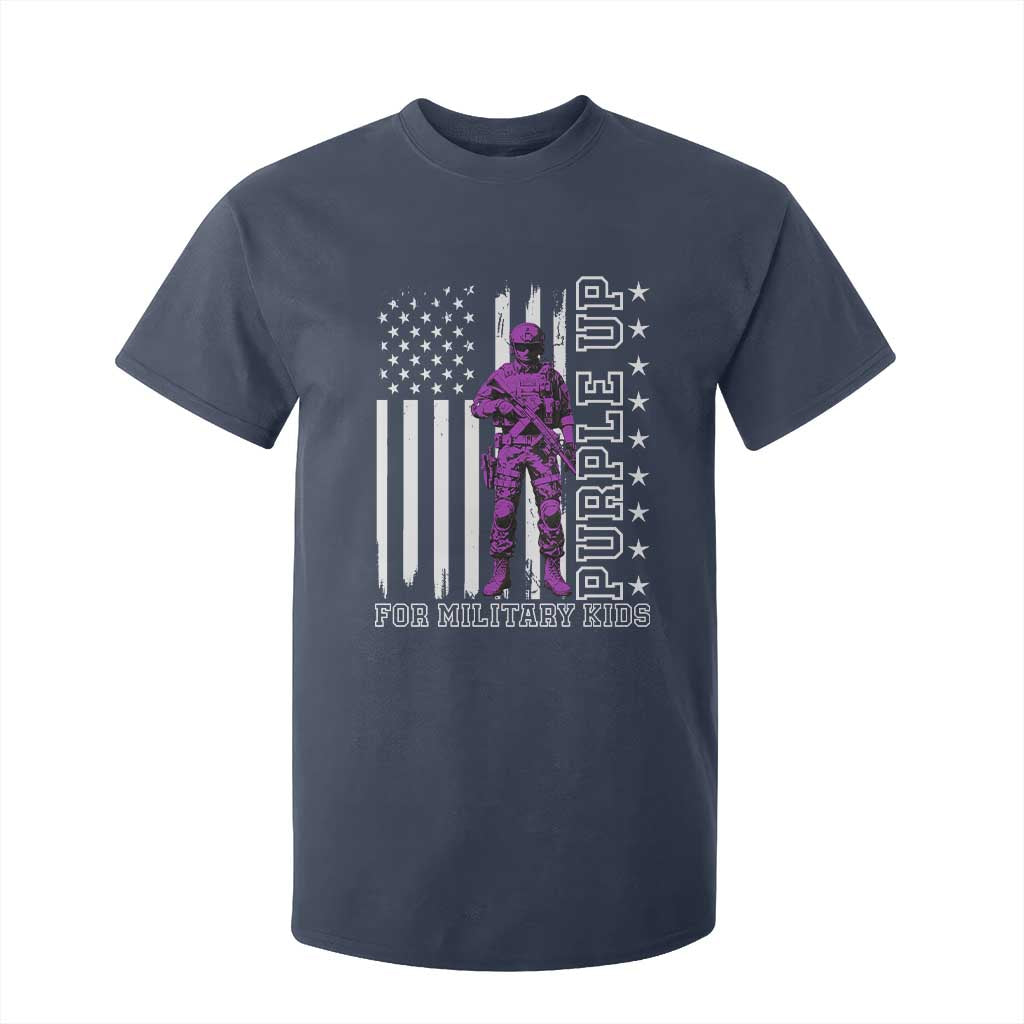 Purple Up For Military Kids T Shirt For Kid Military Child Month TS02 Navy Print Your Wear